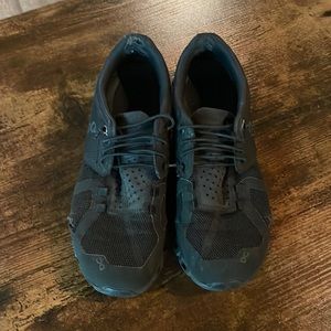 Black On cloud running shoes